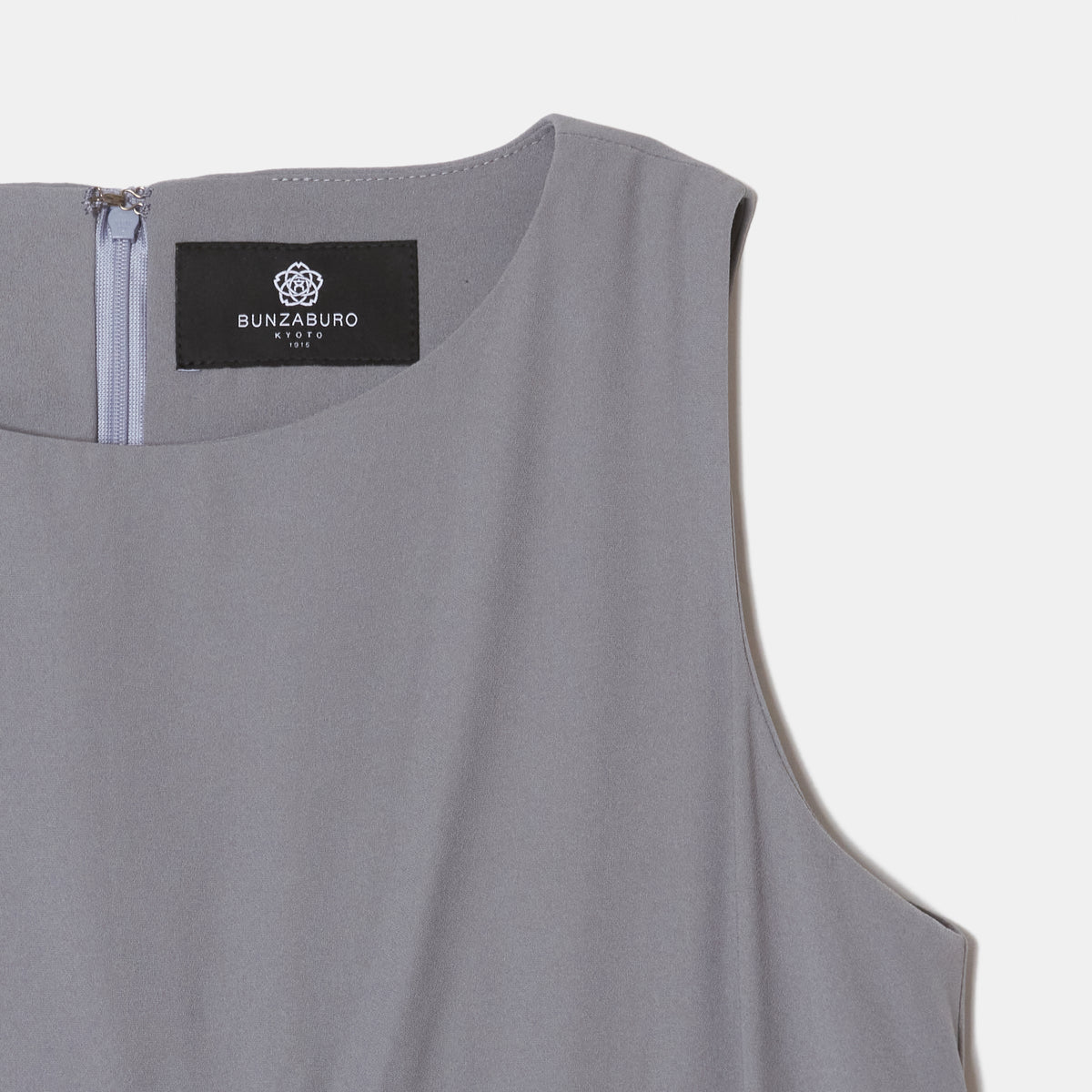 Rolled-Up Shibori Sleeveless Dress, Amundsen/Solid Color