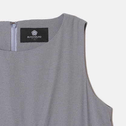 Rolled-Up Shibori Sleeveless Dress, Amundsen/Solid Color