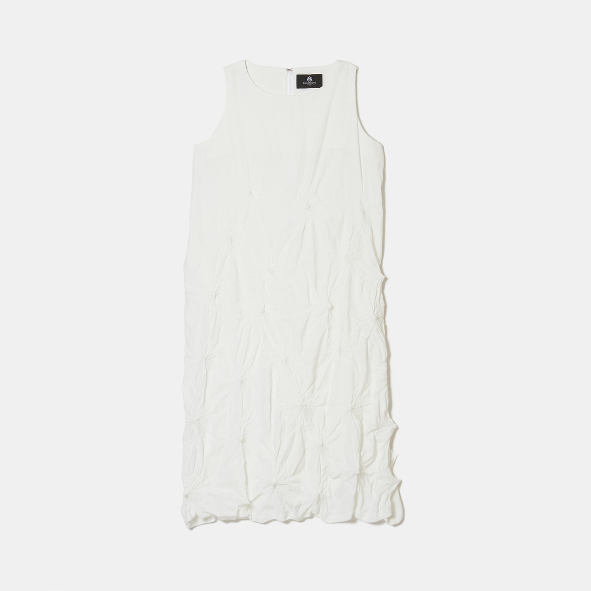 Rolled-Up Shibori Sleeveless Dress, Amundsen/Solid Color