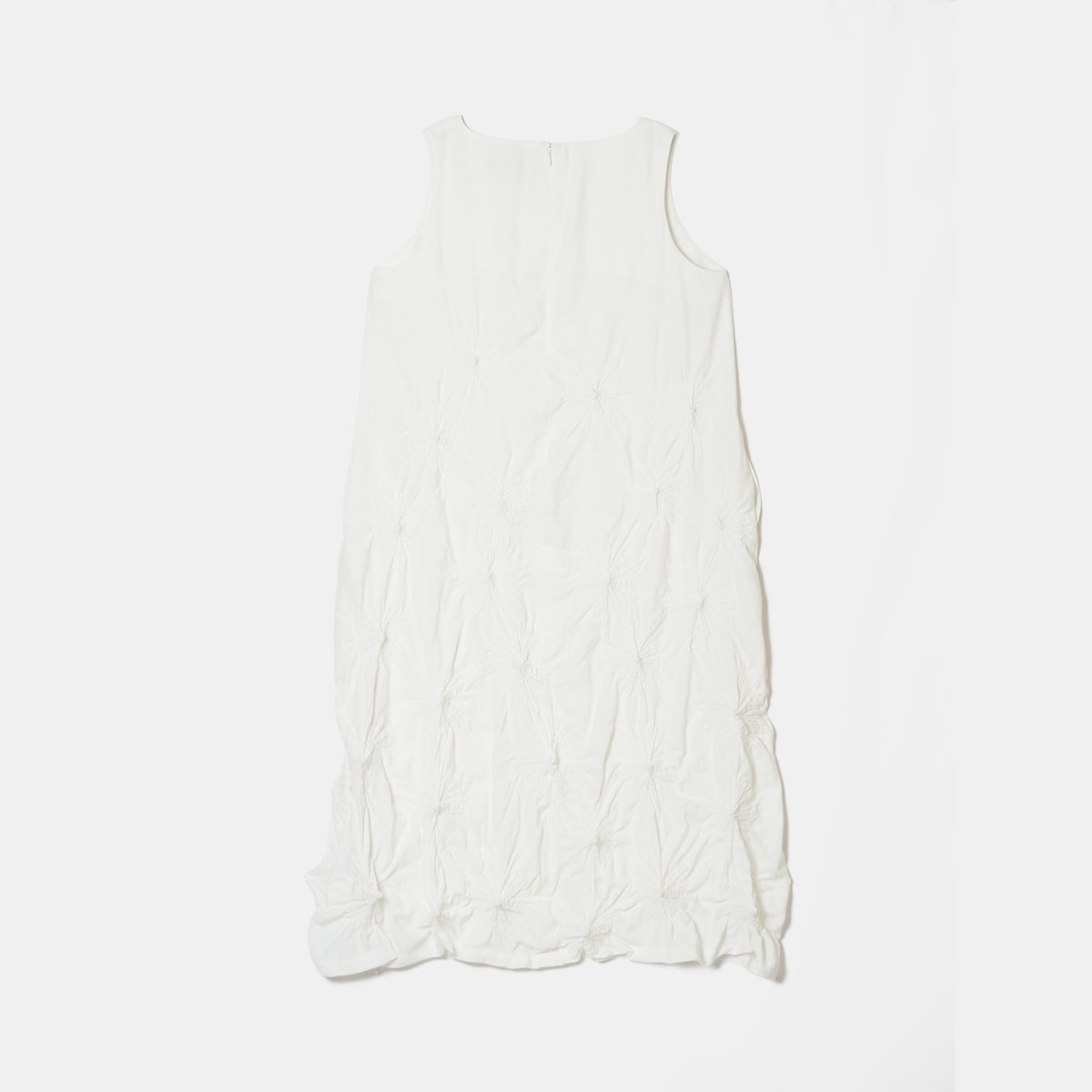 Rolled-Up Shibori Sleeveless Dress, Amundsen/Solid Color