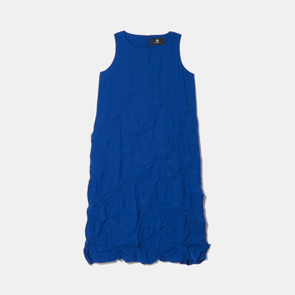 Rolled-Up Shibori Sleeveless Dress, Amundsen/Solid Color