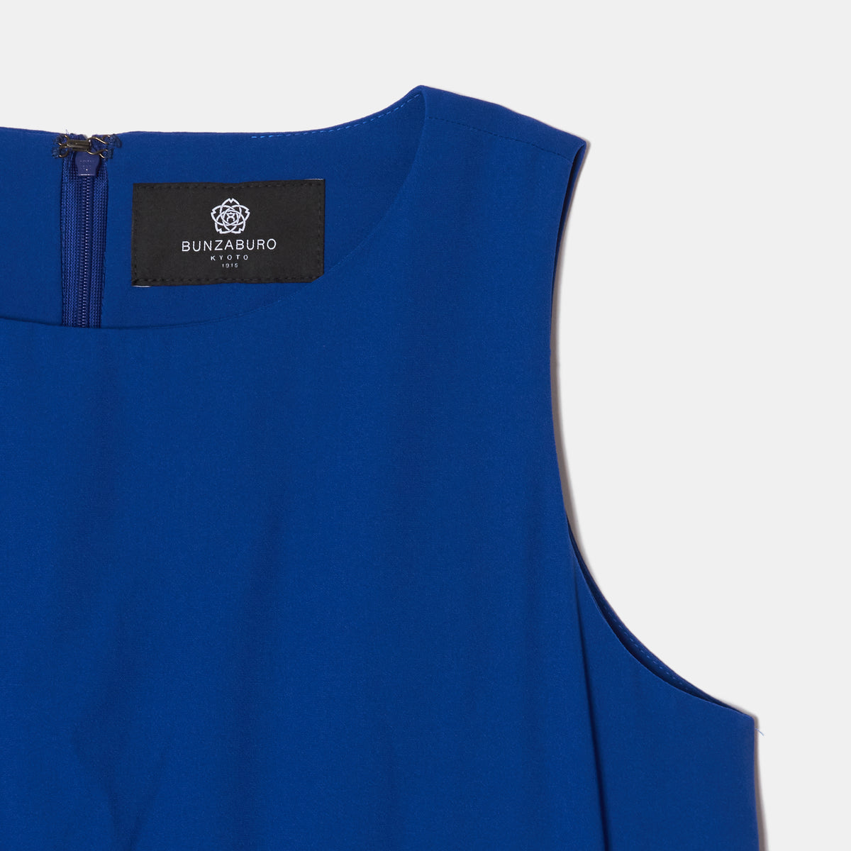 Rolled-Up Shibori Sleeveless Dress, Amundsen/Solid Color