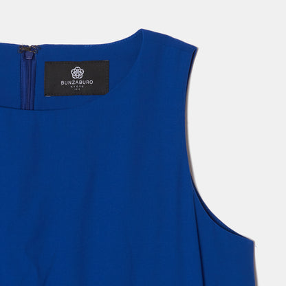 Rolled-Up Shibori Sleeveless Dress, Amundsen/Solid Color