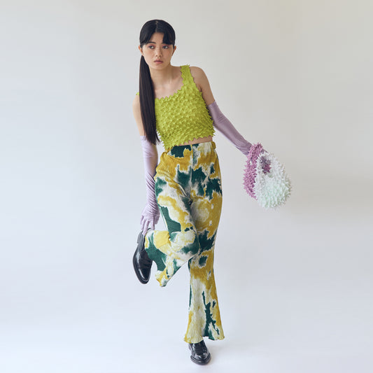 Wavy Pants with a "Nijimi" Pattern