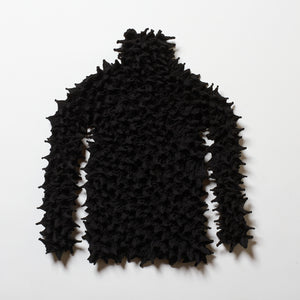 Spiky Shibori Long Sleeve Tops - Crepe de Chine/Solid Color