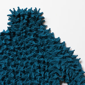 Spiky Shibori Long Sleeve Tops - Crepe de Chine/Solid Color