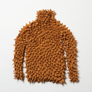 Spiky Shibori Long Sleeve Tops - Crepe de Chine/Solid Color