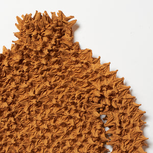 Spiky Shibori Long Sleeve Tops - Crepe de Chine/Solid Color