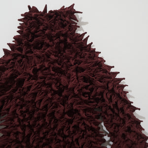 Spiky Shibori Long Sleeve Tops - Crepe de Chine/Solid Color