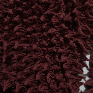 Spiky Shibori Long Sleeve Tops - Crepe de Chine/Solid Color