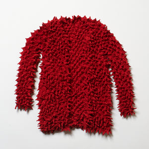 Spiky Shibori Cardigan - Crepe de Chine/Solid Color