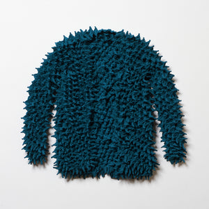 Spiky Shibori Cardigan - Crepe de Chine/Solid Color
