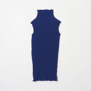 Wavy Sleeveless High Neck Dress