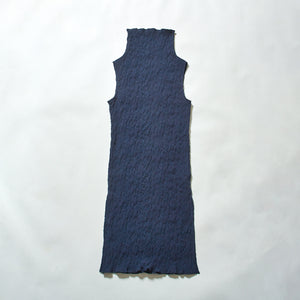 Wavy Sleeveless High Neck Dress
