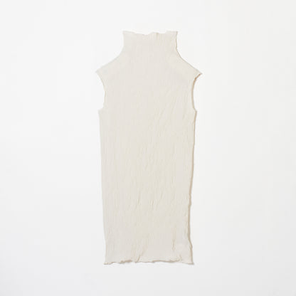 Wavy Sleeveless High Neck Dress