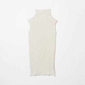 Wavy Sleeveless High Neck Dress