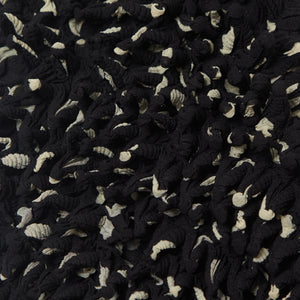 Spiky Shibori Super Crop Top with Bell Sleeves - Dot Pattern Chiffon