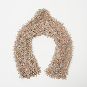 Spiky Shibori Super Crop Top with Bell Sleeves - Dot Pattern Chiffon