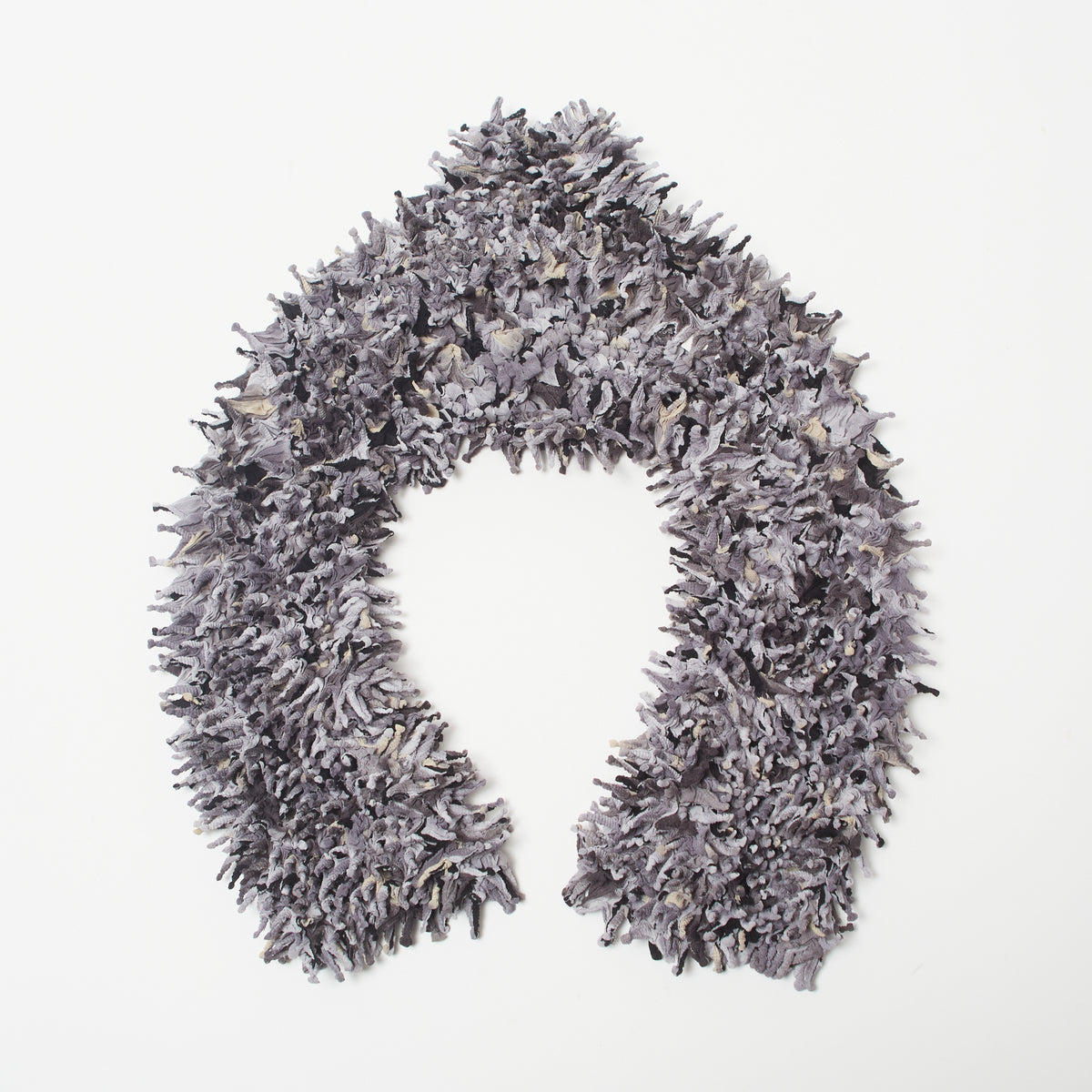 Spiky Shibori Super Crop Top with Bell Sleeves - Unevenly Dyed Chiffon