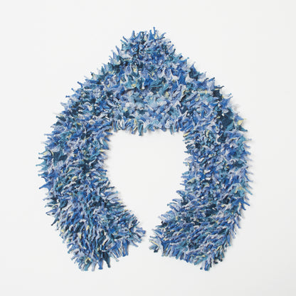 Spiky Shibori Super Crop Top with Bell Sleeves - Unevenly Dyed Chiffon