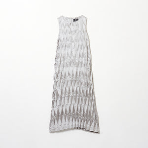 Sleeveless Dress with Accordion Pleats - Solid Colors
