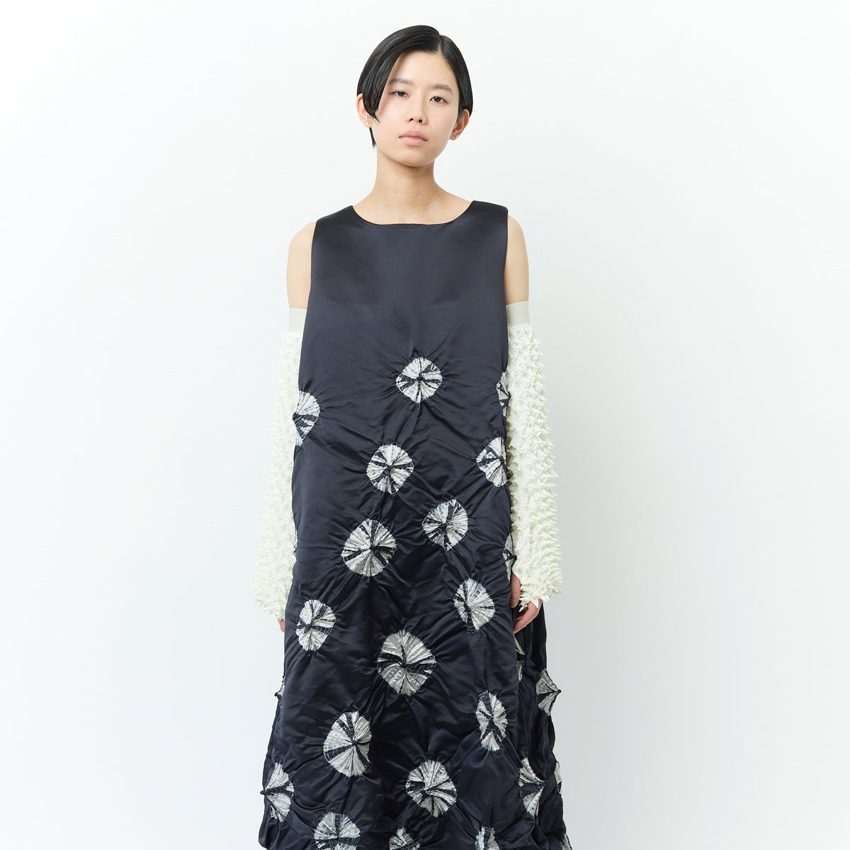 Spiky Shibori Arm Warmer - Satin