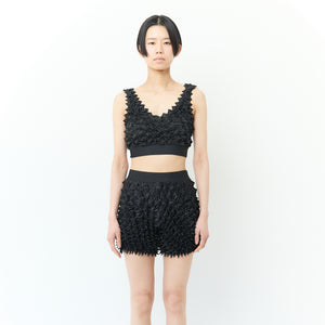 Spiky Shibori Bra-Top Solid Color