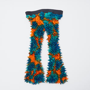 Spiky Shibori Pants With A "Nijimi" Pattern
