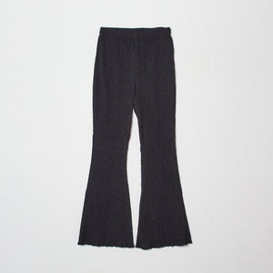 Wavy Flared Pants - Taffeta, Solid Color