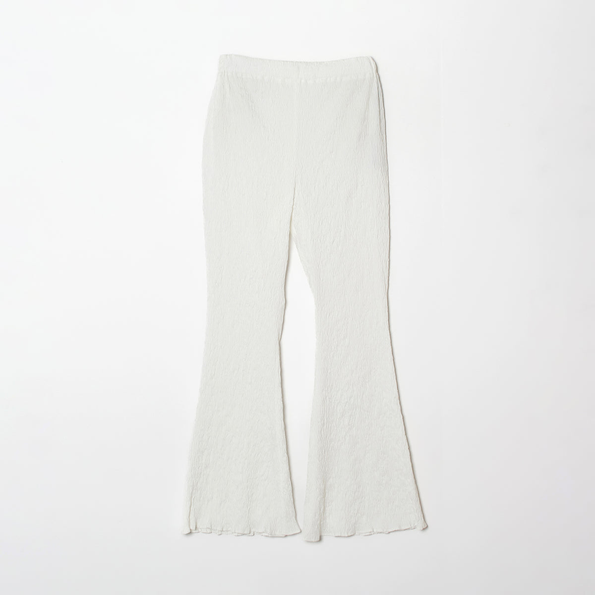 Wavy Flared Pants - Taffeta, Solid Color