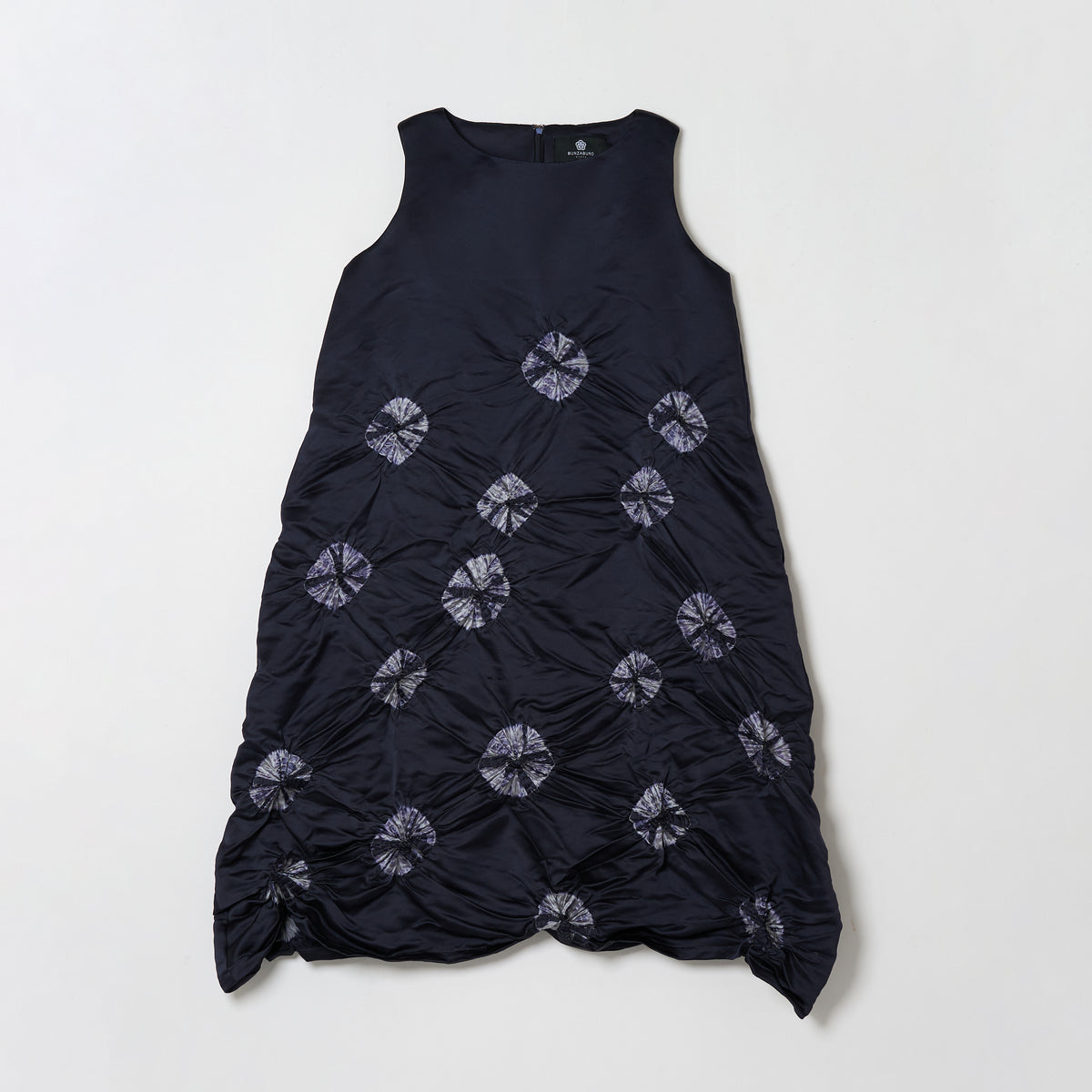 Rolled-up Shibori Sleeveless Dress - Tie Dye