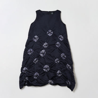 Rolled-up Shibori Sleeveless Dress - Tie Dye