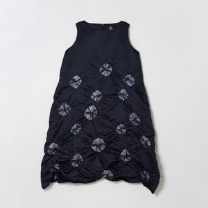 Rolled-up Shibori Sleeveless Dress - Tie Dye