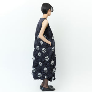 Rolled-up Shibori Sleeveless Dress - Tie Dye