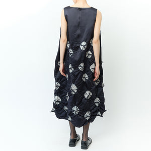 Rolled-up Shibori Sleeveless Dress - Tie Dye