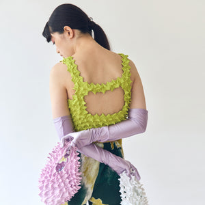 Spiky Shibori Crop Camisole - Taffeta