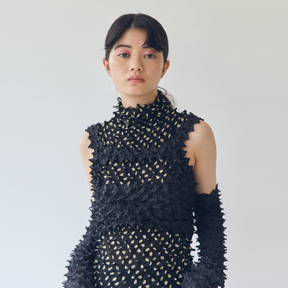 Spiky Shibori Crop Camisole - Taffeta
