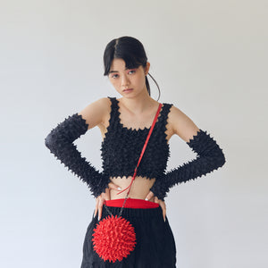 Spiky Shibori Crop Camisole - Taffeta