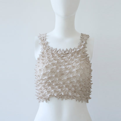 Spiky Shibori Crop Camisole - Taffeta