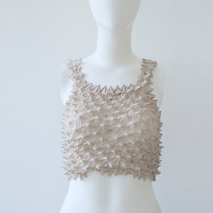 Spiky Shibori Crop Camisole - Taffeta