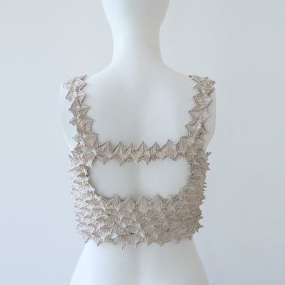 Spiky Shibori Crop Camisole - Taffeta