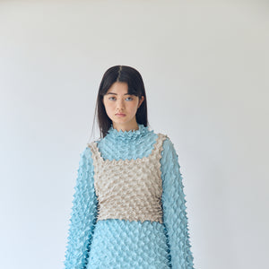 Spiky Shibori Crop Camisole - Taffeta