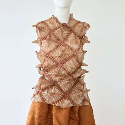 Bai-Shibori  Sleeveless Top - Solid Color