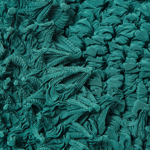 Spiky Shibori Long Sleeve Tops - Crepe de Chine/Solid Color