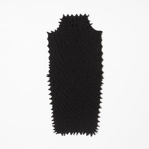 Spiky Shibori Sleeveless Turtleneck Top - Crepe de Chine/Solid Color
