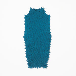 Spiky Shibori Sleeveless Turtleneck Top - Crepe de Chine/Solid Color