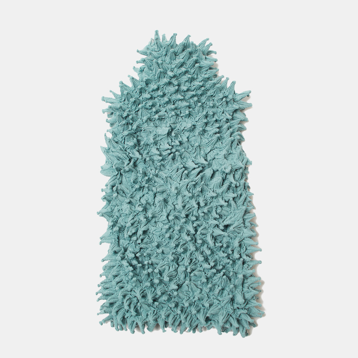 Spiky Shibori Sleeveless Turtleneck Top - Crepe de Chine/Solid Color