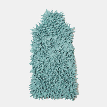 Spiky Shibori Sleeveless Turtleneck Top - Crepe de Chine/Solid Color