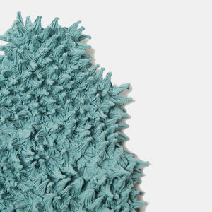 Spiky Shibori Sleeveless Turtleneck Top - Crepe de Chine/Solid Color