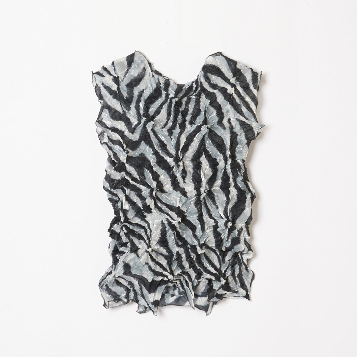 Bai-Shibori Sleeveless Top - Zebra